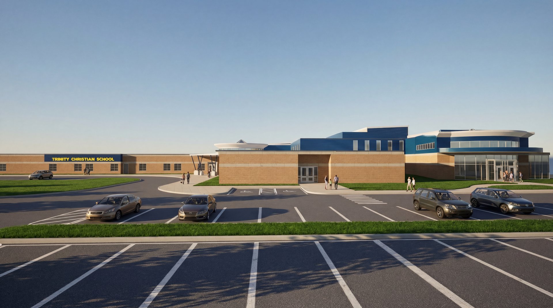 Conceptual rendering of the new Trinity Christian School campus building